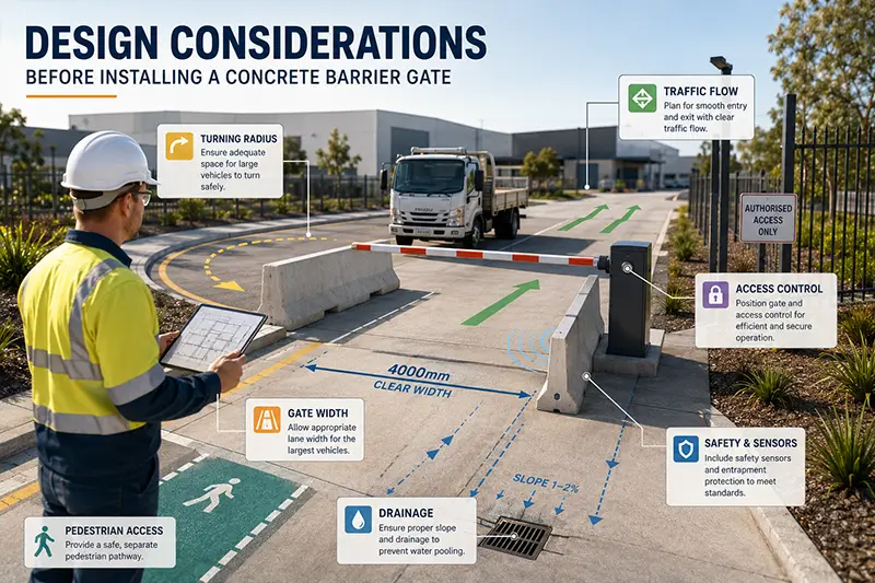 Concrete Barrier Gate