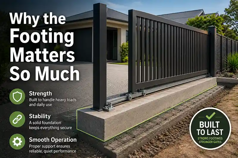 Concrete Footing for Sliding Gate