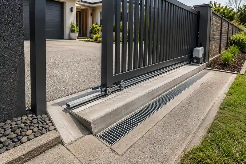 Concrete Footing for Sliding Gate