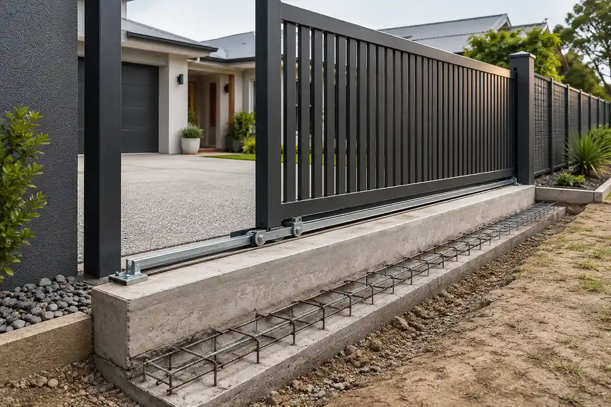 Concrete Footing for Sliding Gate