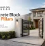 concrete block gate pillars