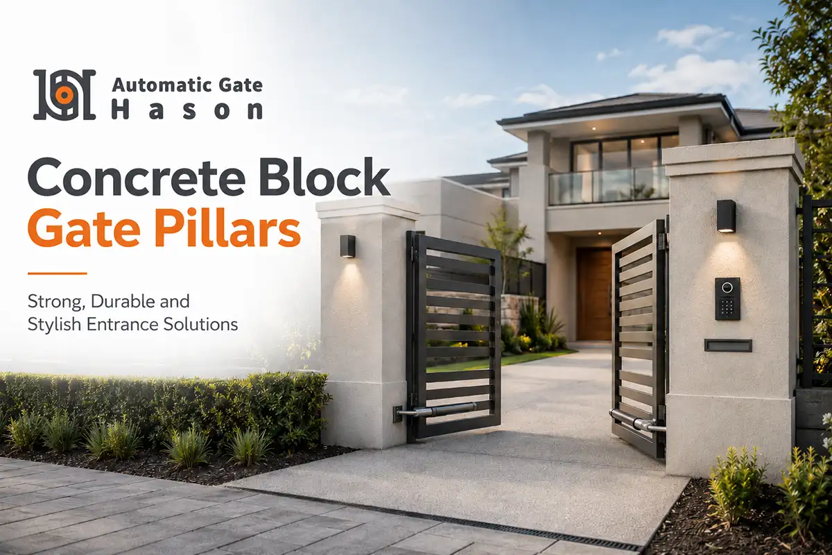 concrete block gate pillars
