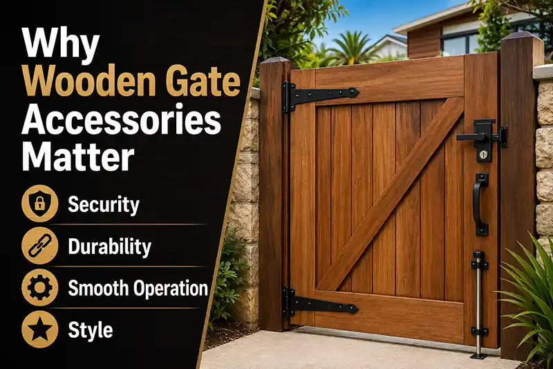 wooden gate accessories